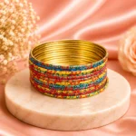 Printed Metal Bangle - Pastel-Multi