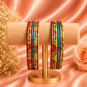 Printed Metal Bangle - Pastel-Multi
