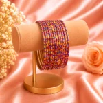 Printed Metal Bangle - Rose-Multi