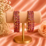 Printed Metal Bangle - Rose-Multi