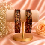 Printed Metal Bangle - Rust-Multi