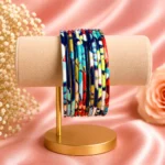 Printed Metal Bangle - White-Multi