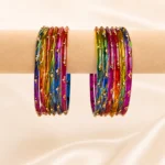 Radisson Glass Bangles (Dark-Multi)