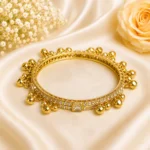 Rectangle Shape Stone Kada with Ghungroo