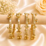 Rectangle Shape Stone Kada with Ghungroo