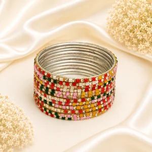 Sleek Fancy Multicolor Lac Bangles (Dark-Multi) (1)