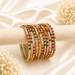 Sleek Fancy Multicolor Lac Bangles (Dark-Multi)