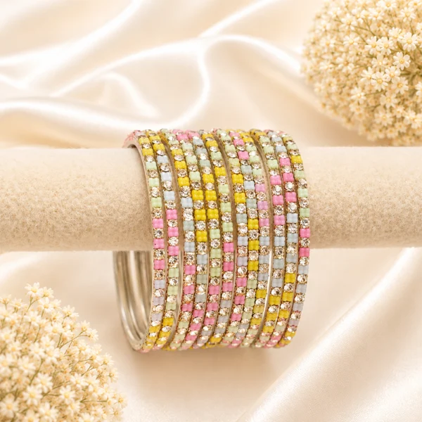 Sleek Fancy Multicolor Lac Bangles (Light-Multi)