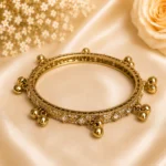 Square Shape Stone Kada with Ghungroo