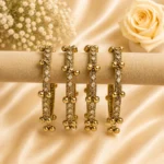 Square Shape Stone Kada with Ghungroo