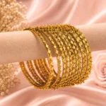 Triangle-Ball Chain Texture Bangle