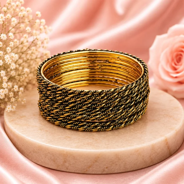 Twisted Design Metal Bangle